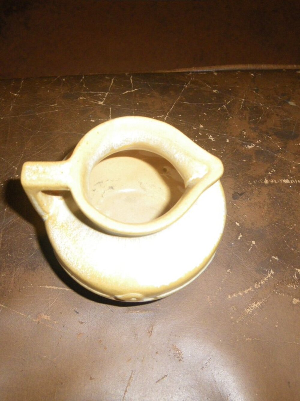 Vintage Miniature Pitcher Vase Glazed Earthenware w/ Eagle - Picture 2 of 4